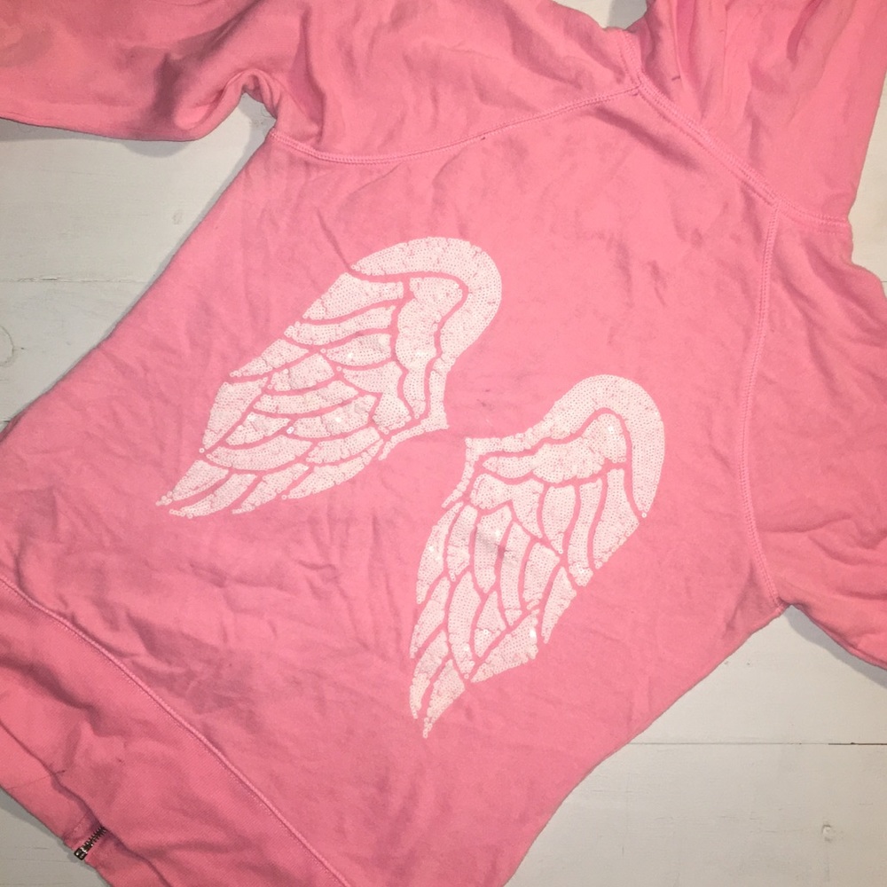 Pink Victoria Secret zip up sweatshirt